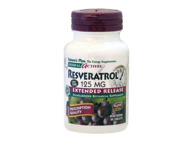 Natures Plus Extended Release Resveratrol 125mg, 60 ταμπλέτες