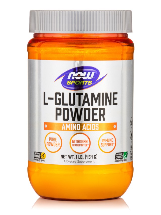 Now Foods L-Glutamine Powder Συμπλήρωμα Διατροφής Καθαρής Γλουταμίνης 454gr