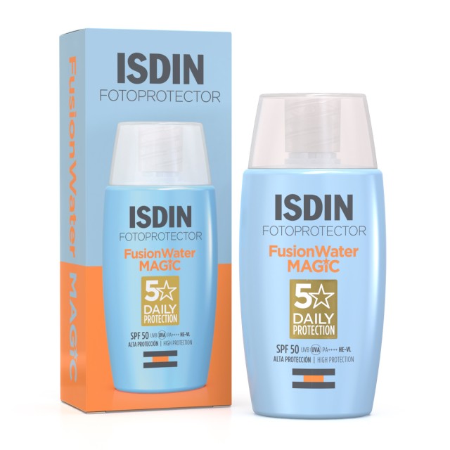 Isdin Fusion Water Magic SPF50 Αντηλιακό Προσώπου Ανάλαφρης Υφής με Βά … Isdin Fusion Water Magic SPF50 Αντηλιακό Προσώπου Ανάλαφρης Υφής με Βά …