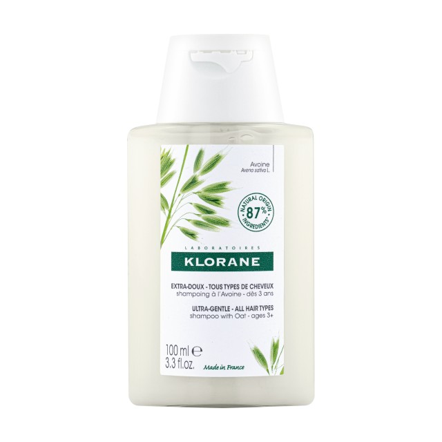 Klorane Oat Milk Shampoo Ultra Gentle Σαμπουάν με Γαλάκτωμα Βρώμης για Εξαιρετική Απαλότητα 100ml