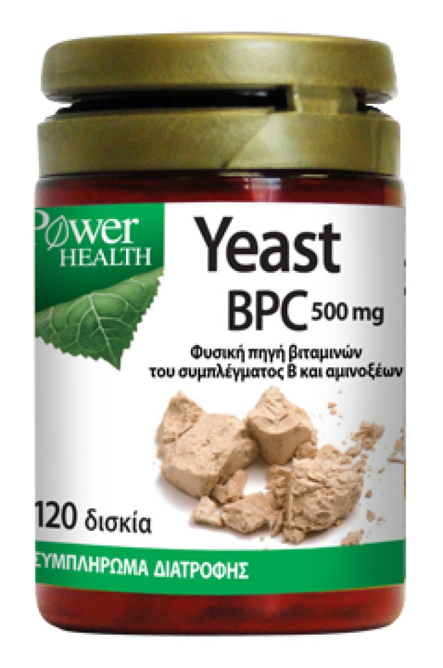 Power Health Power Yeast BPC 500mg Συμπλήρωμα Διατροφής με Καθαρή Μαγιά 120 Δισκία
