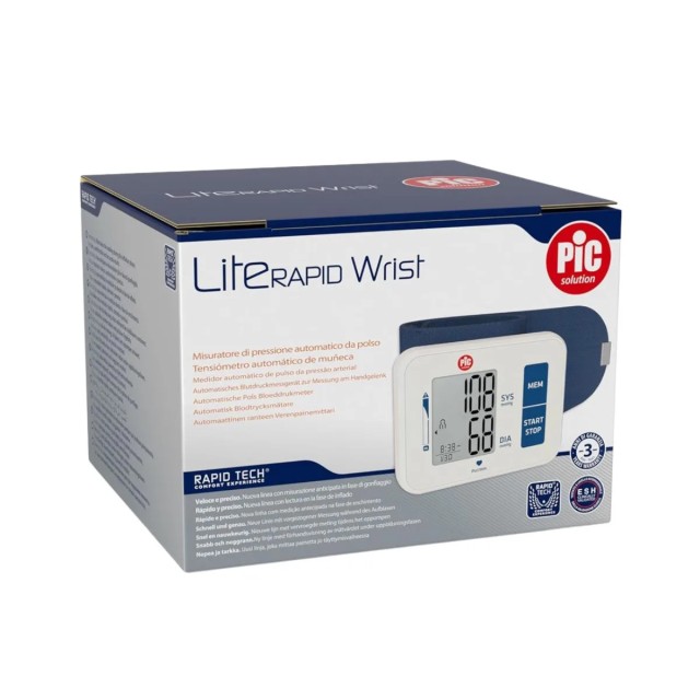 Pic Lite Rapid Wrist , Αυτόματο Πιεσόμετρο Καρπού, 1 Τεμάχιο Pic Lite Rapid Wrist , Αυτόματο Πιεσόμετρο Καρπού, 1 Τεμάχιο
