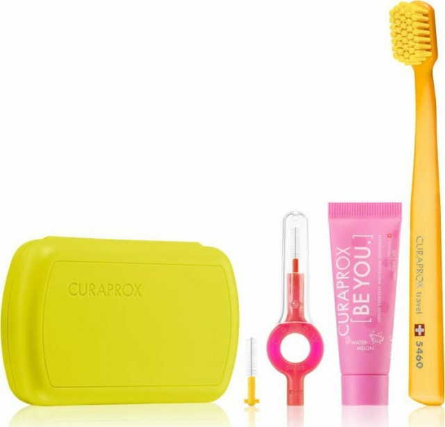 Curaprox Travel Set Φροντίδα Στοματικής Υγιεινής Χρώματος Πράσινο