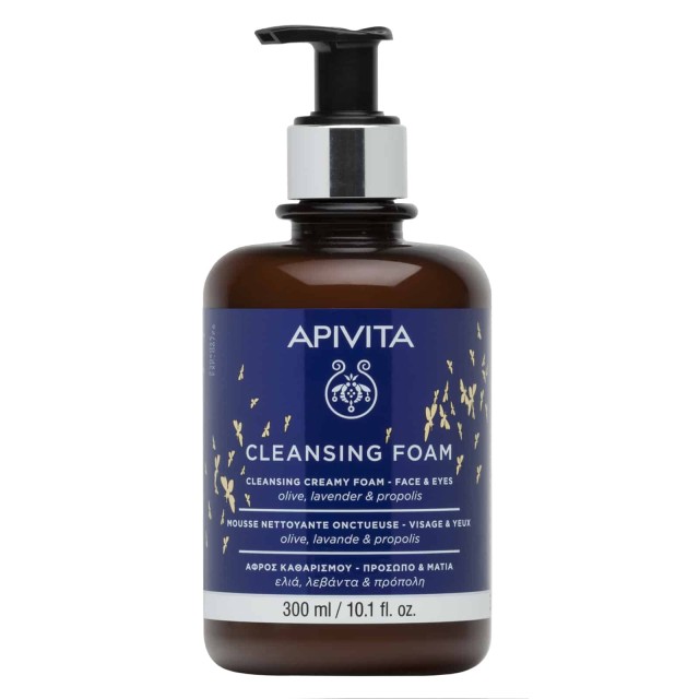 Apivita Cleansing Foam Κρεμώδης Αφρός Καθαρισμού για Πρόσωπο & Μάτια μ …