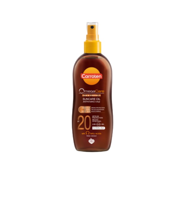 Carroten Omega Care Suncare Oil SPF20 Αντηλιακό Λάδι Μαυρίσματος & Προστασίας 150ml