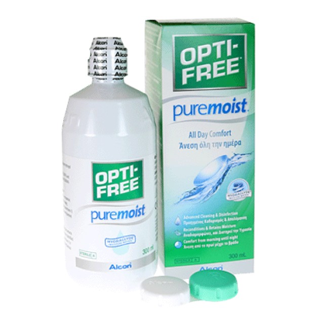 Alcon Opti Free Pure Moist Διάλυμα Φακών Επαφής 300ml + ΔΩΡΟ Θήκη Φακών Επαφής
