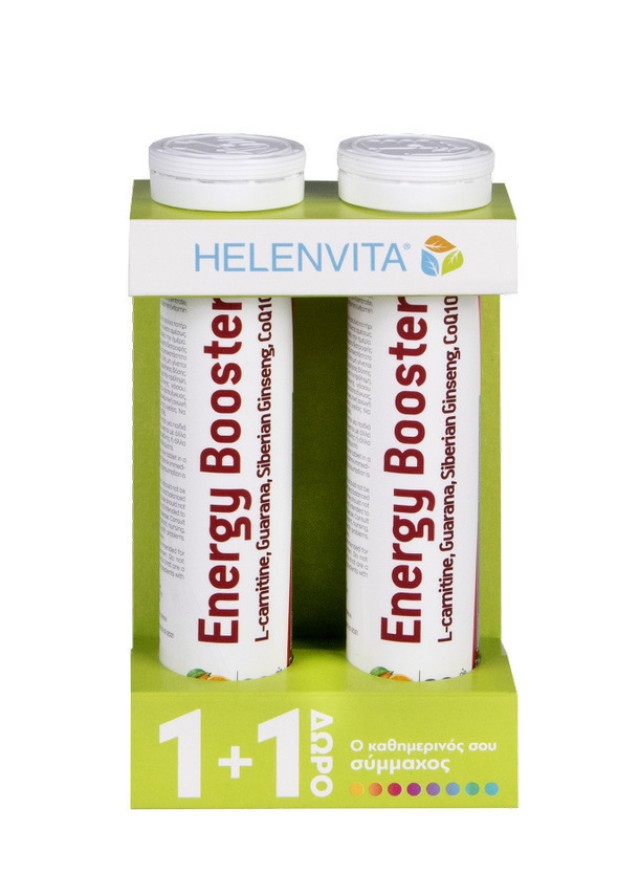 Helenvita PROMO Energy Booster Συμπλήρωμα Διατροφής για την Καλή Λειτουργία του Ανοσοποιητικού Συστήματος 2x20 Αναβράζοντα Δισκία 1+1 ΔΩΡΟ