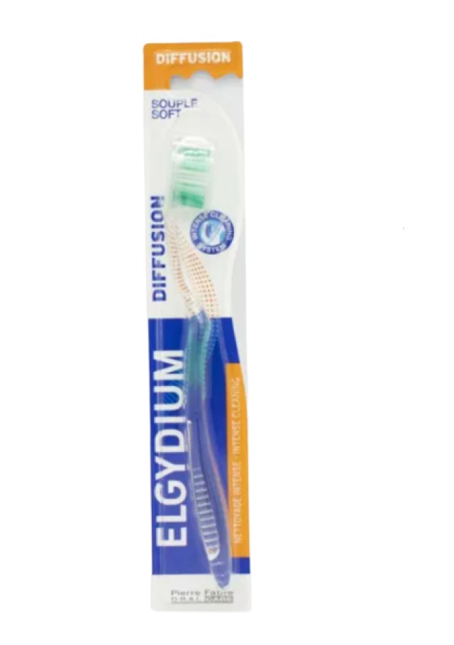 Elgydium Diffusion Souple Soft Οδοντόβουρτσα Μαλακή Πράσινο 1 Τεμάχιο
