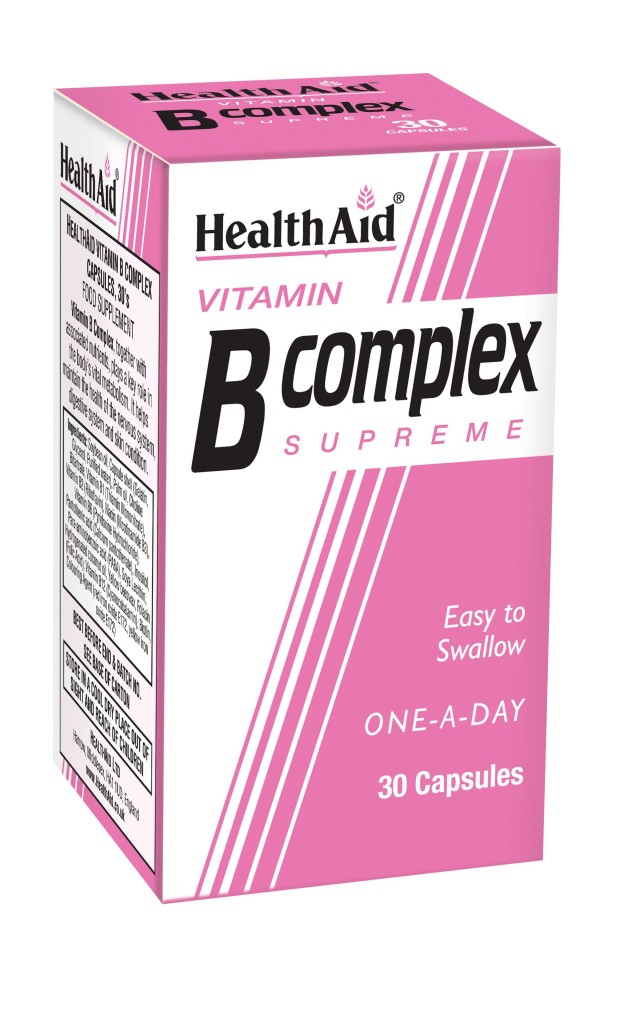 Health Aid B Complex Supreme Συμπλήρωμα Διατροφής με Σύμπλεγμα Βιταμινών Β για Διατήρηση της Υγείας του Νευρικού Συστήματος 30 Κάψουλες