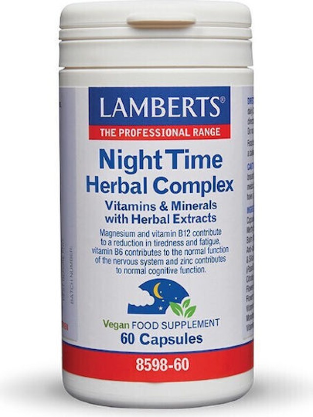 Lamberts Night Time Herbal Complex για την Βελτίωση του Ύπνου 60 Φυτικ …