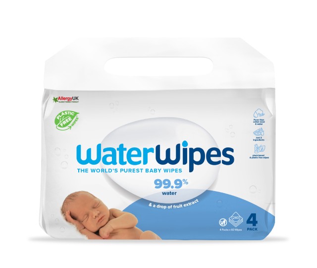 WaterWipes Bio 100% Βιοδιασπώμενα Άοσμα Μωρομάντηλα με 99,9% Νερό 240 …