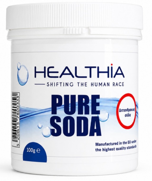 Healthia Pure Soda Διττανθρακική Σόδα Υψηλής Καθαρότητας 100g
