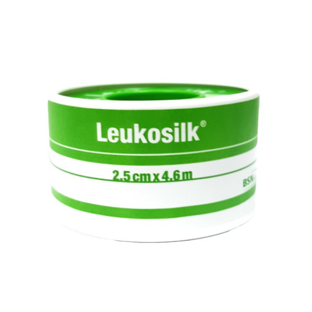 Leukoplast Leukosilk Μεταξωτή Αυτοκόλλητη Επιδεσμική Ταινία 4.6m x 2.50cm 1 Ρολό [1022]