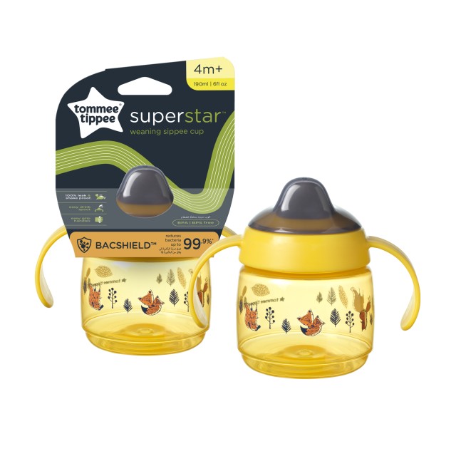 Tommee - Tippee Superstar Sippee Cup Εκπαιδευτικό Κύπελλο για 4m+ Κίτρινο με Λαβές 190ml Tommee - Tippee Superstar Sippee Cup Εκπαιδευτικό Κύπελλο για 4m+ Κίτρ …