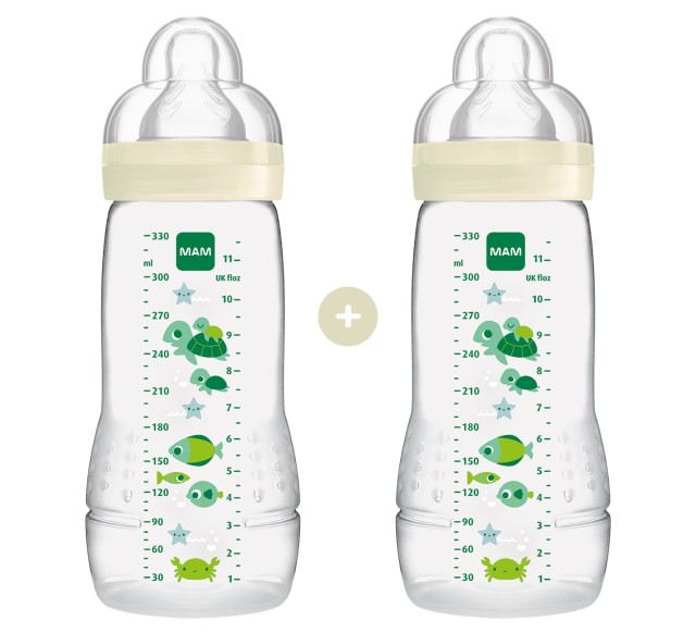 Mam PROMO Easy Active Baby Bottle Σετ Πλαστικά Μπιμπερό για 4m+ Εκρού …