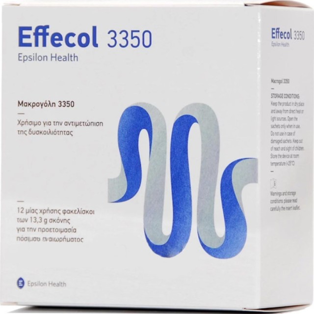 Epsilon Health Effecol 3350 Συμπλήρωμα Διατροφής για την Δυσκοιλιότητα Ενηλίκων 12 Φακελάκια