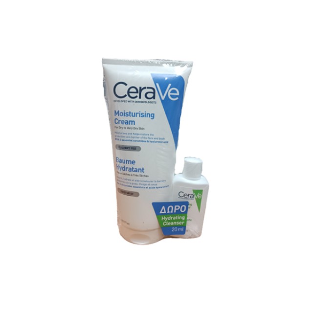 CeraVe Promo Moisturizing Cream Ενυδατική Κρέμα 177gr & Δώρο Hydrating Cleanser Ενυδατική Κρέμα Καθαρισμού 20ml