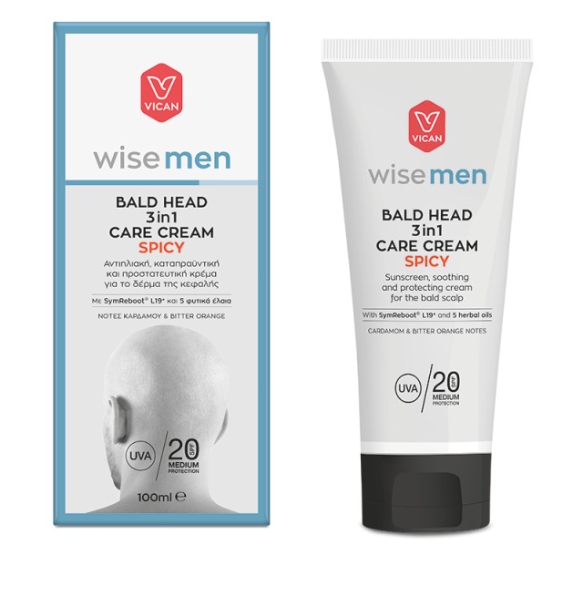 Vican Wise Men Spicy Bald Head 3 in 1 Care Cream Κρέμα 3 σε 1 για το Δ …