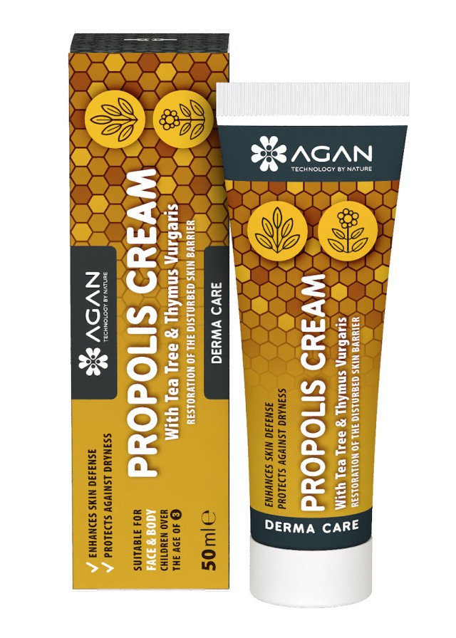 Agan Propolis Κρέμα Πρόπολης με Τεiόδεντρο & Θυμάρι Αντιμικροβιακή & Α …