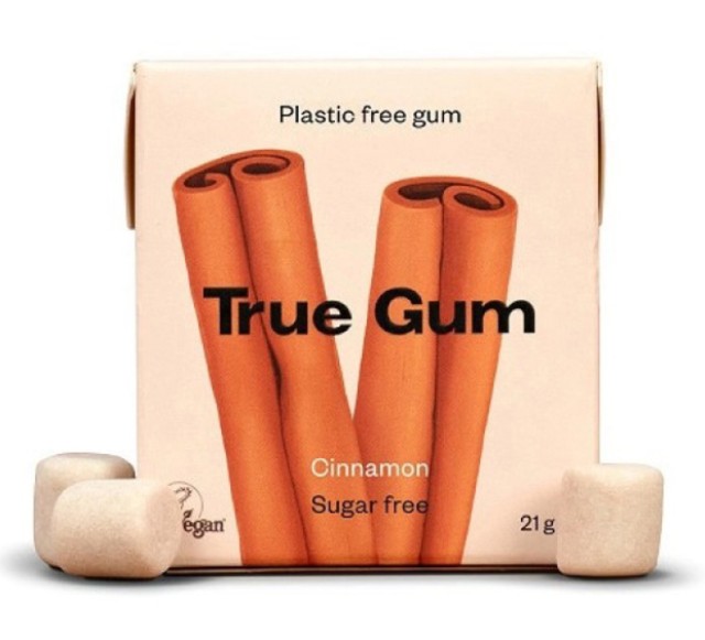 True Gum Cinnamon Sugar Free Φυσικές Τσίχλες με Γεύση Κανέλα 21gr