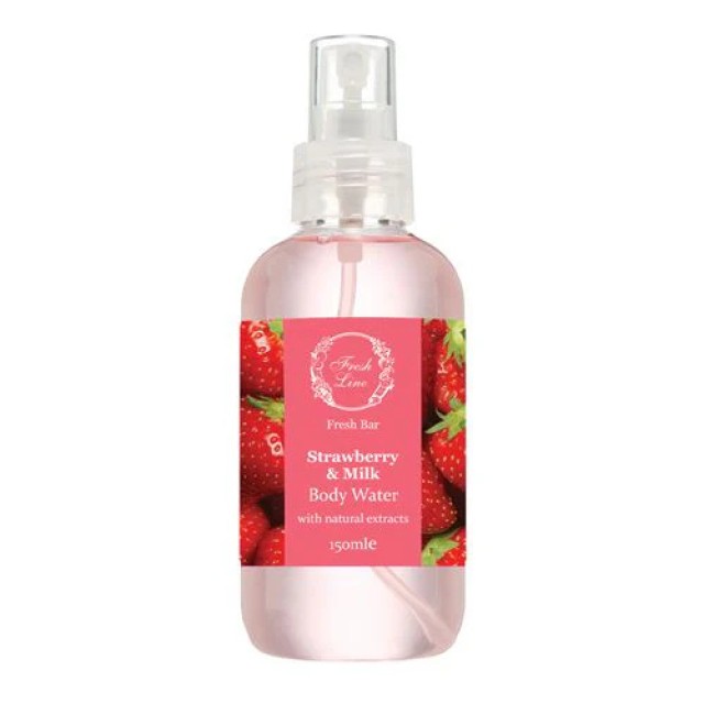 Fresh Line Strawberry & Milk Body Water Αρωματικό Νερό Σώματος Φράουλα &hellip;