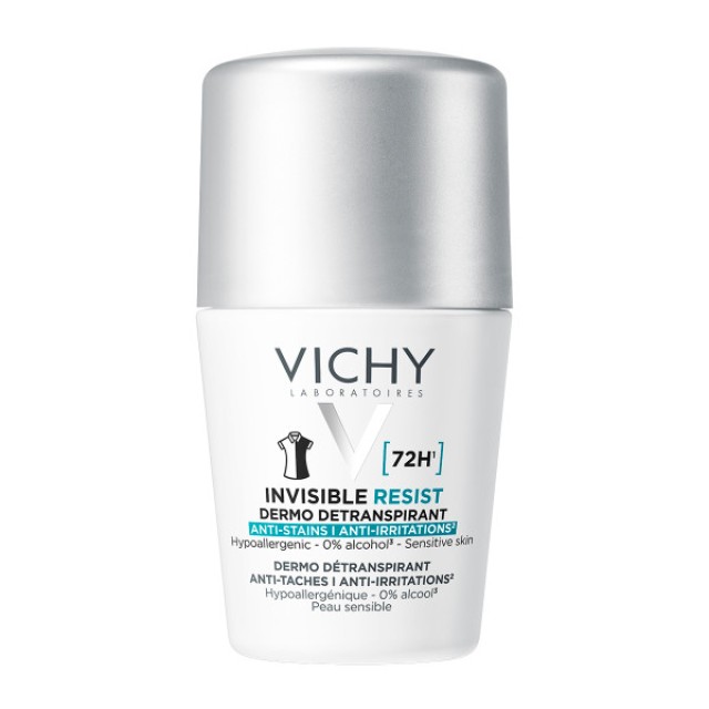 Vichy Invisible Αποσμητικό Roll on 72 Ώρες Προστασίας Anti-Stain Anti …