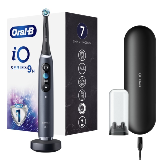 Oral B iO Series 9 Ηλεκτρική Οδοντόβουρτσα Magnetic Black Onyx 1 Τεμάχιο