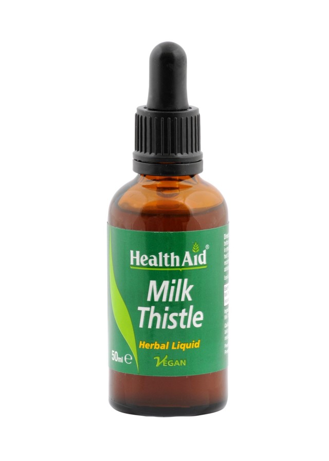 Health Aid Milk Thistle Liquid Συμπλήρωμα Διατροφής με Γαϊδουράγκαθο σε Υγρή Μορφή με Αποτοξινωτικές Ιδιότητες για Υγιές Συκώτι 50ml
