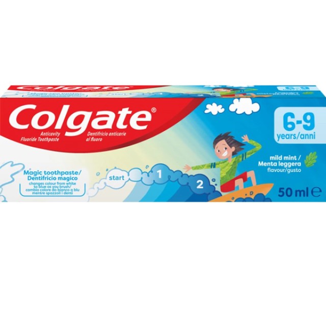Colgate Mild Mint Flavor Παιδική Οδοντόκρεμα 6-9 Ετών 50ml