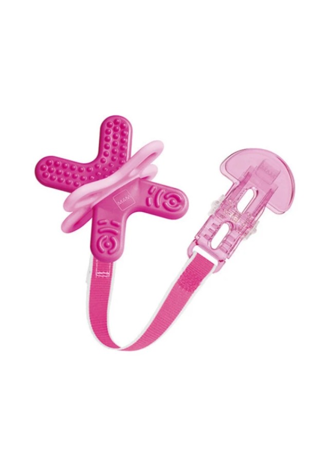 Mam Bite & Relax Στάδιο 2 & Clip Πολυκρίκος Οδοντοφυΐας Ροζ 4m+, 1 &hellip;