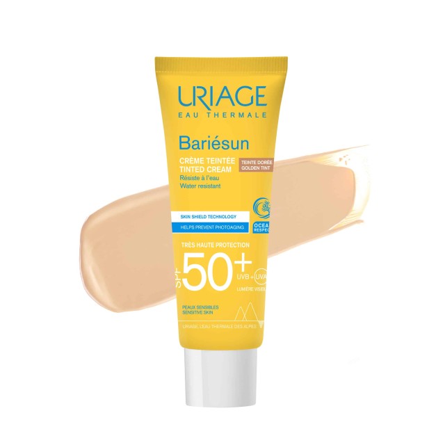 Uriage Bariésun Tinted SPF50+ Cream Gold Αντηλιακή Κρέμα Προσώπου με Χ …