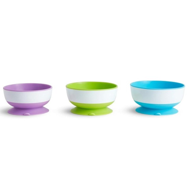Munchkin Stay-Put Suction Bowls Μπολ Σετ 3τεμαχια