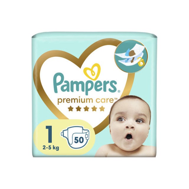 Pampers Premium Care Μέγεθος 1 [2-5kg] 50 Τεμάχια