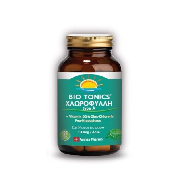 Bio Tonics Χλωροφύλλη Type A 120 Φυτικές Κάψουλες