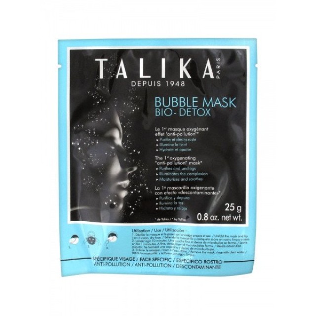 Talika Bubble Mask Bio-Detox Μάσκα Αφρού με Μικροφυσαλίδες, 25gr Talika Bubble Mask Bio-Detox Μάσκα Αφρού με Μικροφυσαλίδες, 25gr