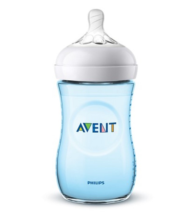Avent Philips Natural Πλαστικό Μπιμπερό Μπλε 0-12m+ [SCF 035/17] 260ml