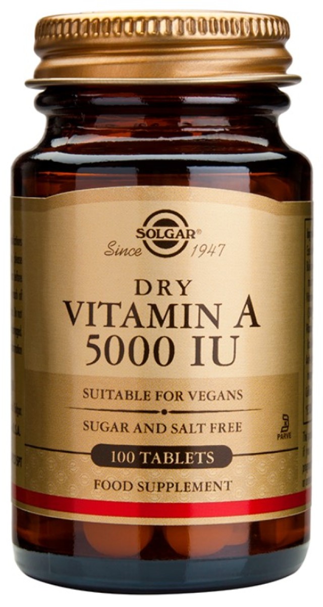Solgar Vitamin A Dry 5000iu 100 Tablets