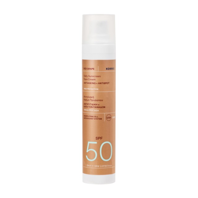 Korres Red Grape SPF50 Κόκκινο Σταφύλι Αντηλιακή Κρέμα Προσώπου Κατά τ … Korres Red Grape SPF50 Κόκκινο Σταφύλι Αντηλιακή Κρέμα Προσώπου Κατά τ …