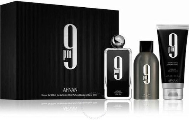 Afnan 9PM Gift Set Eau de Parfum Ανδρικό Άρωμα 100ml & Shower Ενυδατικ …