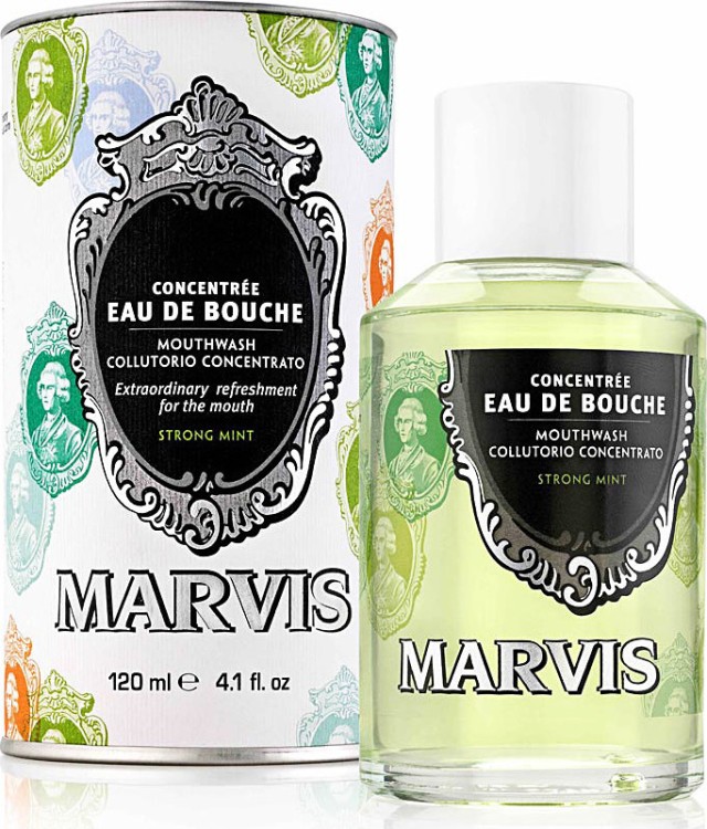 Marvis Concentrated Mouthwash Strong Mint Συμπυκνωμένο Στοματικό Διάλυμα με Γεύση Μέντα 120ml