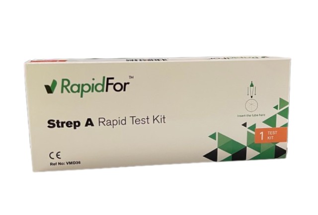 RapidFor Strep A Rapid Test Kit για Ανίχνευση του Στρεπτόκοκκου Τύπου Α 1 Τεμάχιο