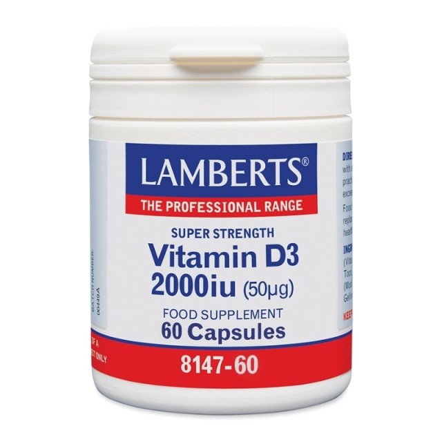 Lamberts Vitamin D3 2000iu (50μg) Συμπλήρωμα Διατροφής Βιταμίνης D3  6 …