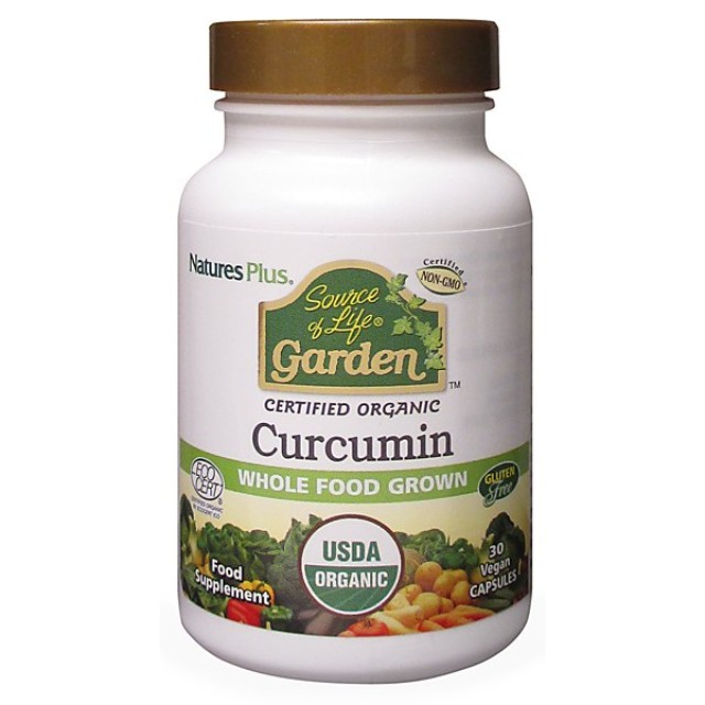Natures Plus Source of Life Garden Curcumin 400mg Συμπλήρωμα Διατροφής Με Κουρκουμίνη 30 Φυτικές Κάψουλες