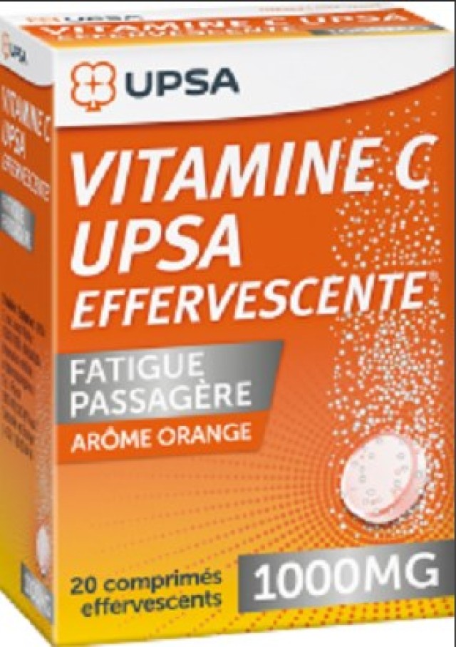 Upsa Vitamin C 1000mg Συμπλήρωμα Διατροφής για την Ενίσχυση & Προστασία του Οργανισμού με Γεύση Πορτοκάλι 20 Αναβράζοντα Δισκία
