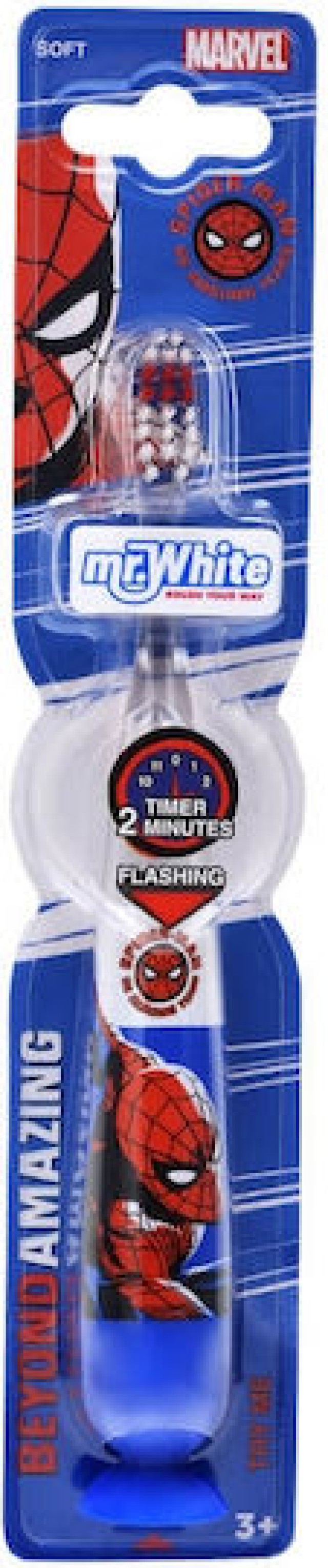 Mr.White Marvel Spider Man Flashing Soft Παιδική Οδοντόβουρτσα με Χρον … Mr.White Marvel Spider Man Flashing Soft Παιδική Οδοντόβουρτσα με Χρον …
