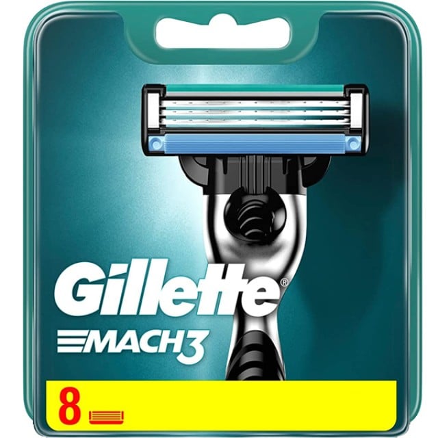 Gillette Mach3 Ανταλλακτικές Κεφαλές Ξυρίσματος 8 Τεμάχια
