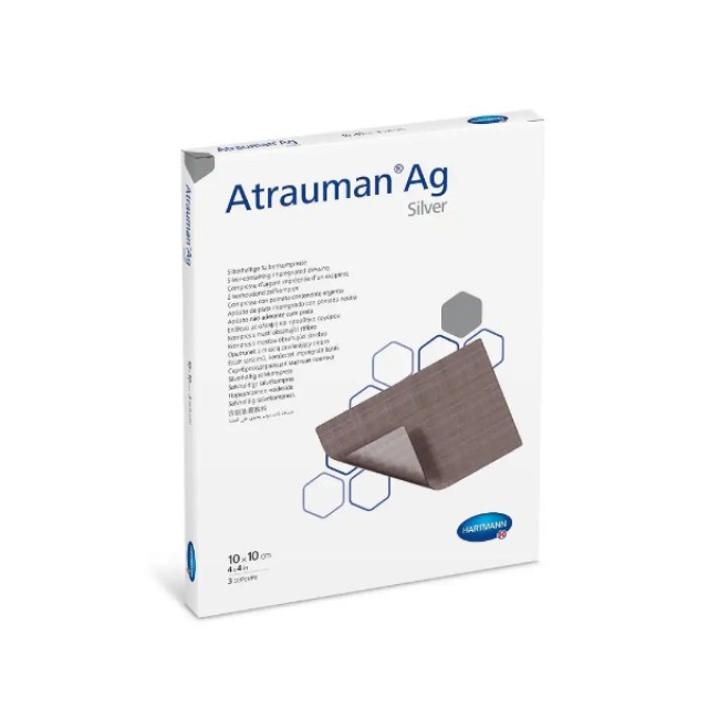 Hartmann Atrauman Ag Επίθεμα Με Αλοιφή Και Προσθήκη Αργύρου 10x10cm, … Hartmann Atrauman Ag Επίθεμα Με Αλοιφή Και Προσθήκη Αργύρου 10x10cm, …