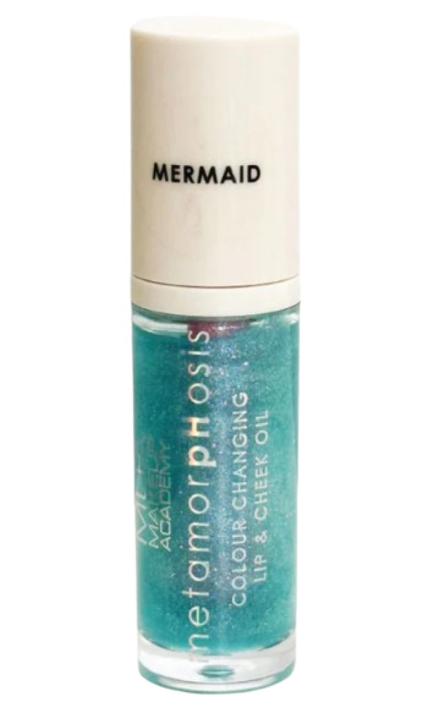 MUA Lip & Cheek Oil Mermaid Γαλάζιο με Γκλίτερ για Χείλη - Μάγουλα 7ml