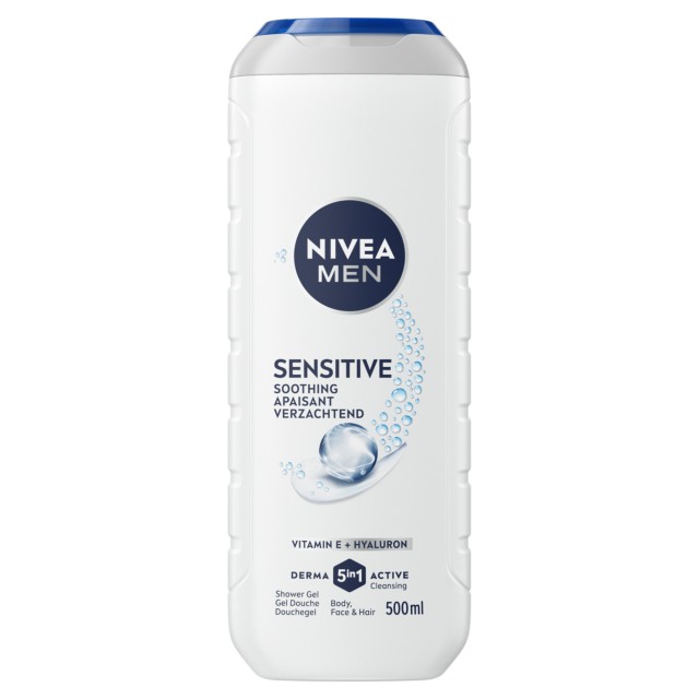 Nivea Men Sensitive Vitamin E & Hyaluron Αφρόλουτρο Τζελ Ντους 500ml