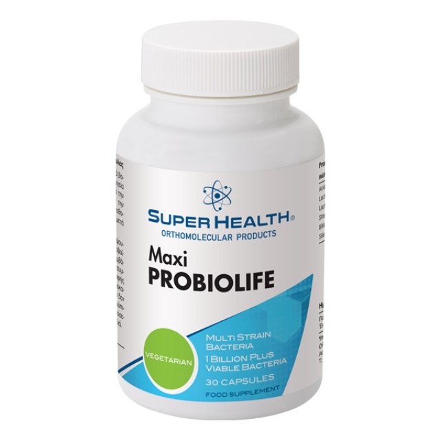 Super Health Maxi ProbioLife Συμπλήρωμα Διατροφής Προβιοτικών 30 Κάψουλες